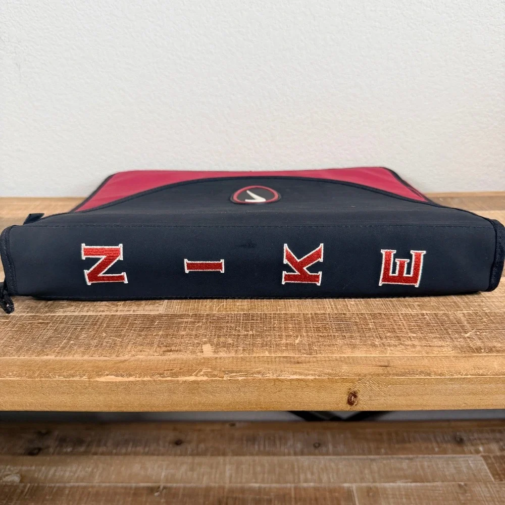 Vintage 90s Nike Trapper Keeper Mead Zipper Binder Unisex Red Black‎ Look Inside